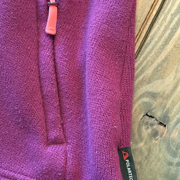 Helly Hansen Zip Fleece Ski Snow Layer Jacket XS Purple with Pink Details - Picture 4 of 7